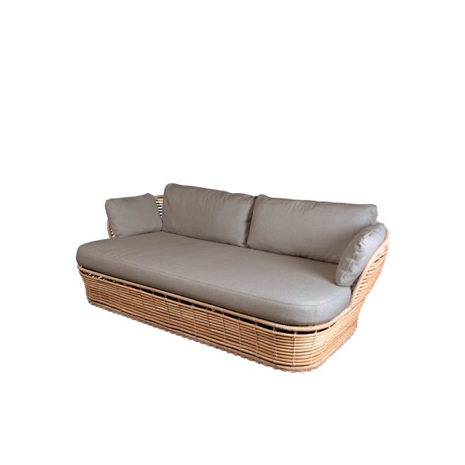 Cane-line basket soffa 2-sits natural, taupe dynor