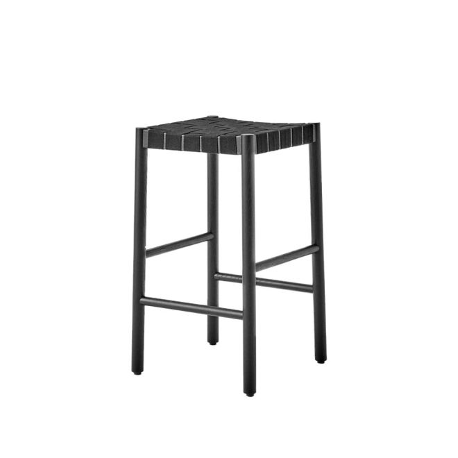 &tradition betty tk7 barpall black, svart flätad linnebandssits