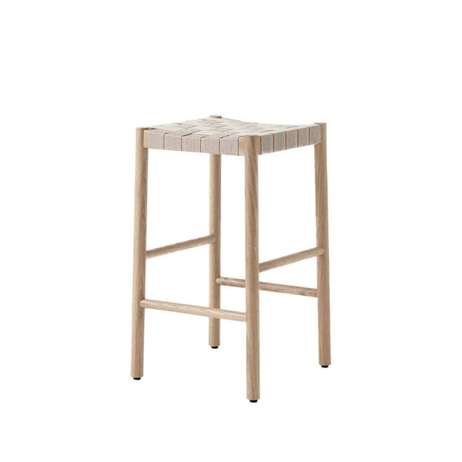 &tradition betty tk7 barpall oak, naturflätad linnebandssits