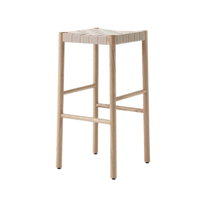 &tradition betty tk8 barpall oak, naturflätad linnebandssits