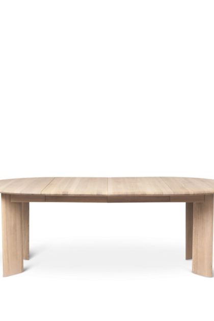 Ferm living bevel extendable matbord oak white oiled, inkl. 2 st iläggsskivor á 50cm