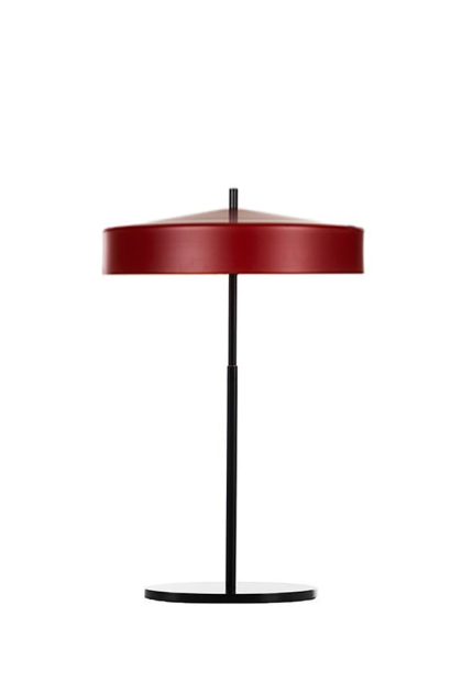 Bsweden cymbal bordslampa röd matt, svart sladd