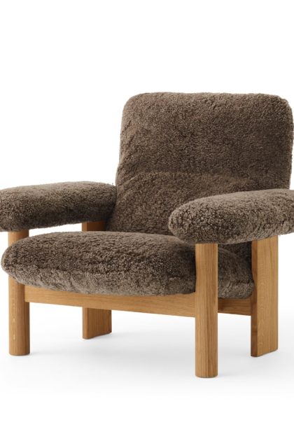 Audo copenhagen brasilia fåtölj oiled oak-root sheepskin