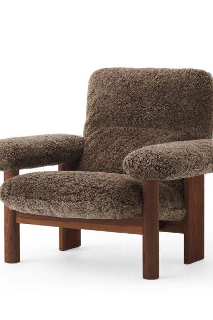 Audo copenhagen brasilia fåtölj walnut-root sheepskin
