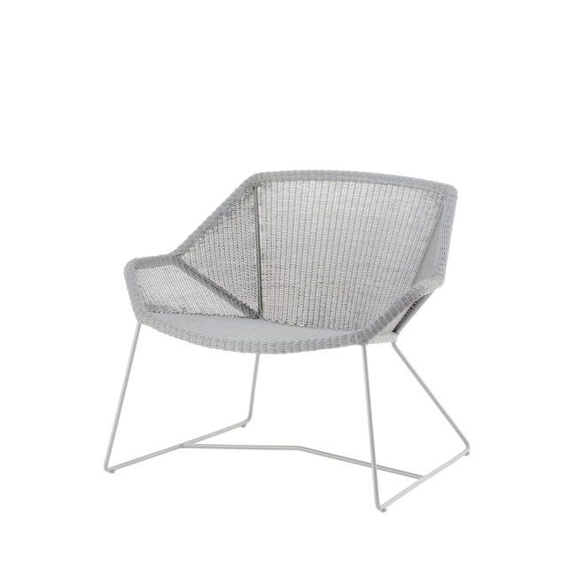 Cane-line breeze loungefåtölj weave white grey