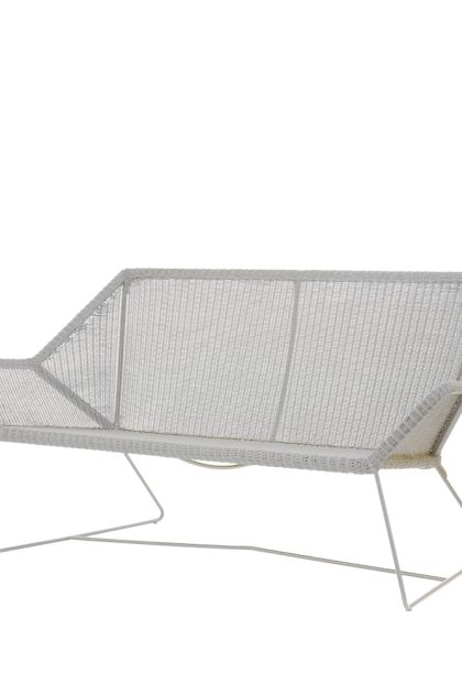 Cane-line breeze soffa 2-sits weave white grey