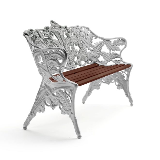 Byarums bruk classic soffa mahogny olja, rå aluminiumstativ