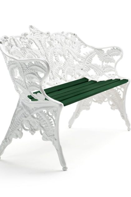 Byarums bruk classic soffa grön, vitt stativ