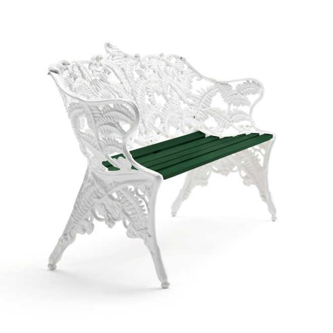 Byarums bruk classic soffa grön, vitt stativ
