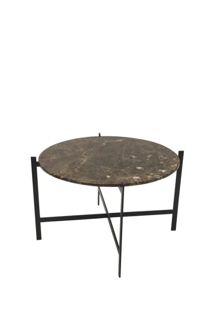 Ox denmarq deck soffbord marmor brun, svart stativ