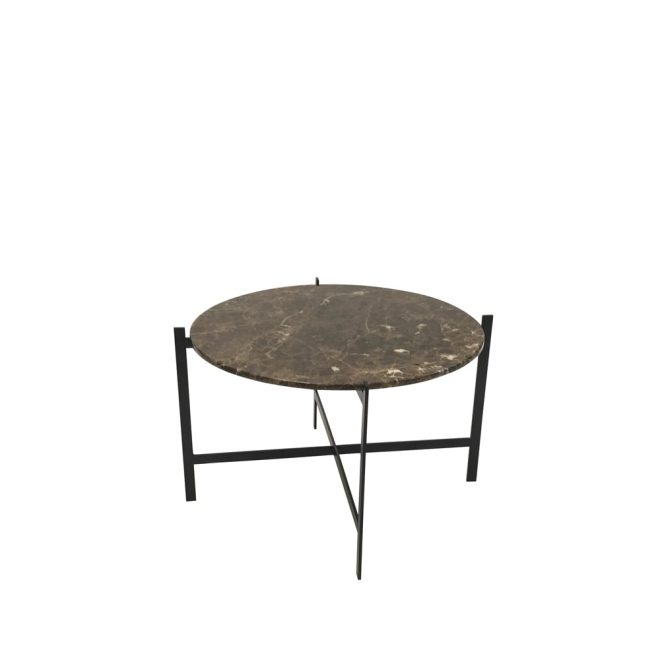 Ox denmarq deck soffbord marmor brun, svart stativ
