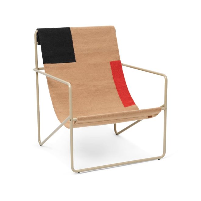 Ferm living desert lounge chair block, cashemere stativ