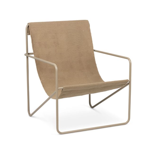 Ferm living desert lounge chair sand, cashemere stativ
