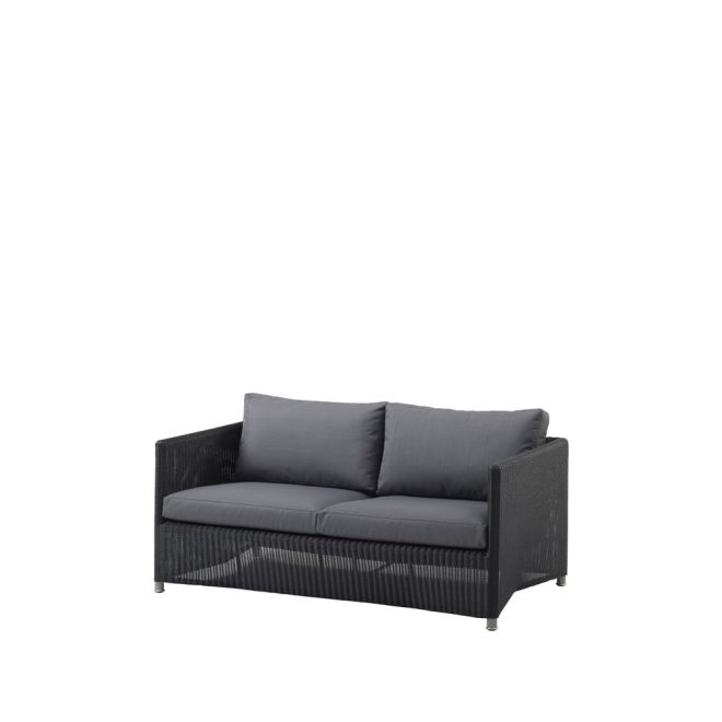 Cane-line diamond soffa 2-sits weave cane-line natté graphite