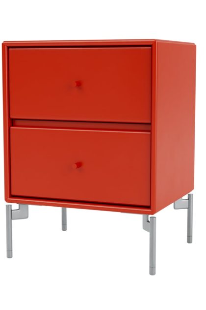 Montana drift sängbord rosehip 145, kromben cm