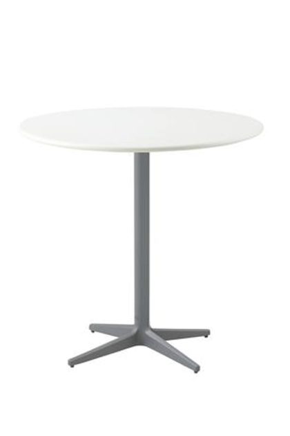 Cane-line drop cafébord Ø80 cm white-light grey