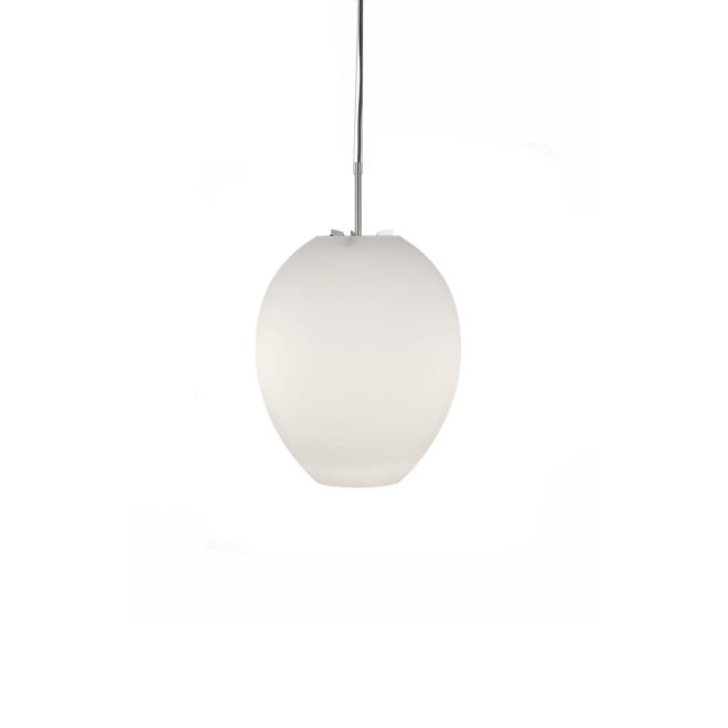 Bsweden egg pendel vit/rostfritt stål, opalglas