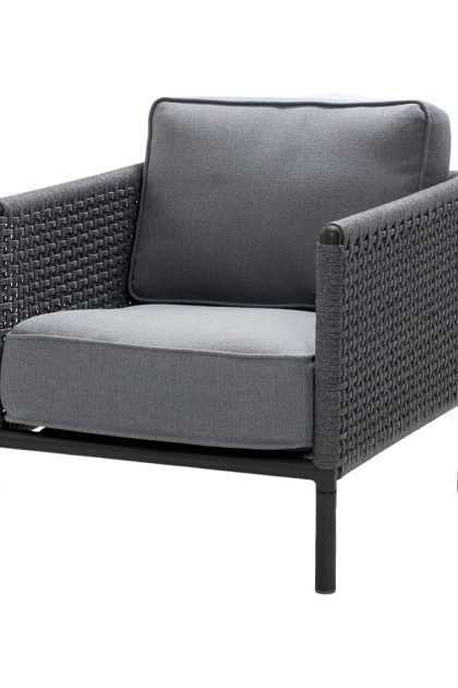 Cane-line encore loungefåtölj cane-line airtouch lava grey/dark grey, inkl. dynor