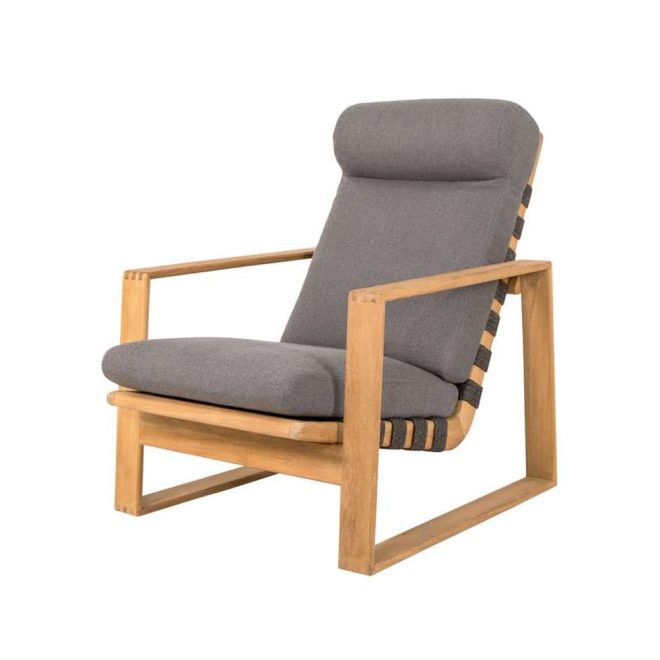 Cane-line endless soft highback fåtölj cane-line airtouch grey, teak