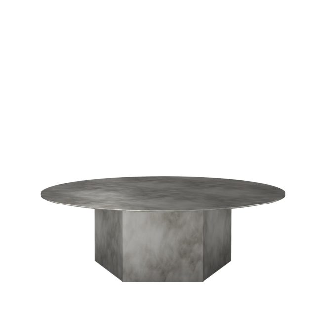 Gubi epic steel soffbord misty grey, Ø110cm