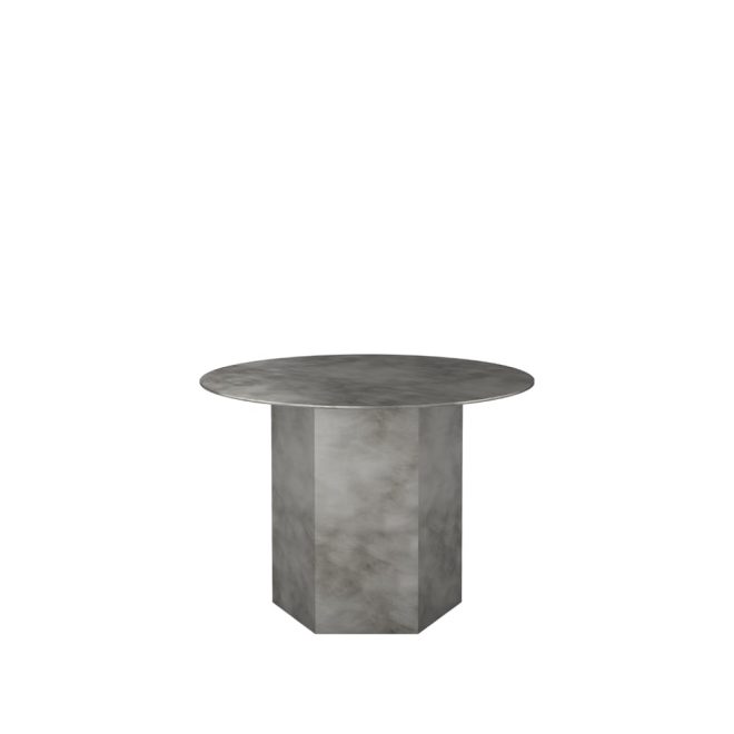 Gubi epic steel soffbord misty grey, Ø60cm