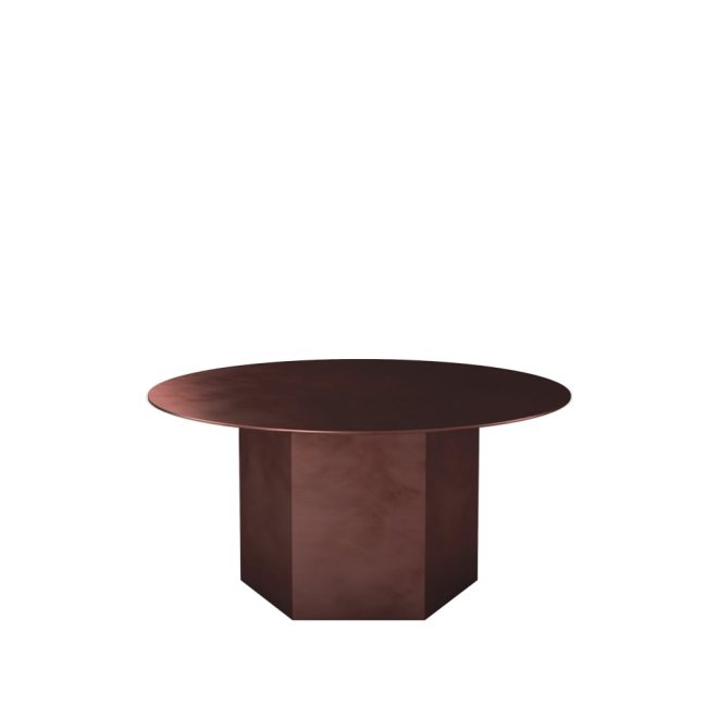 Gubi epic steel soffbord earthy red, Ø80 cm