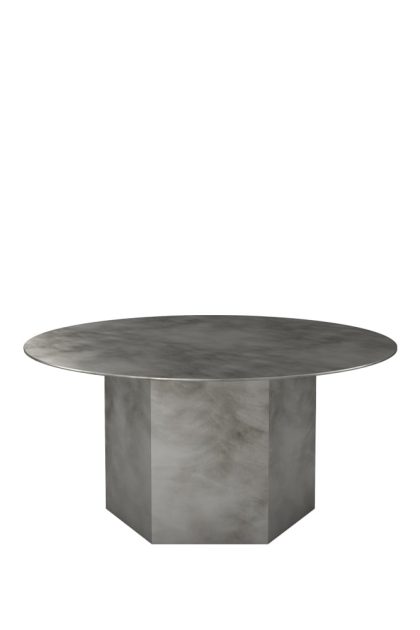Gubi epic steel soffbord misty grey, Ø80cm