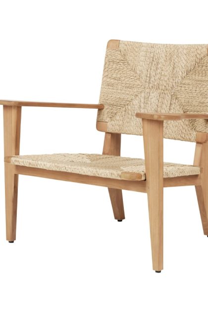 Gubi f-chair outdoor loungefåtölj teak