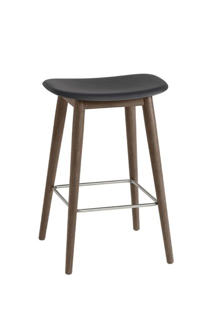 Muuto fiber bar stool barpall 75 cm black-stained d.brown