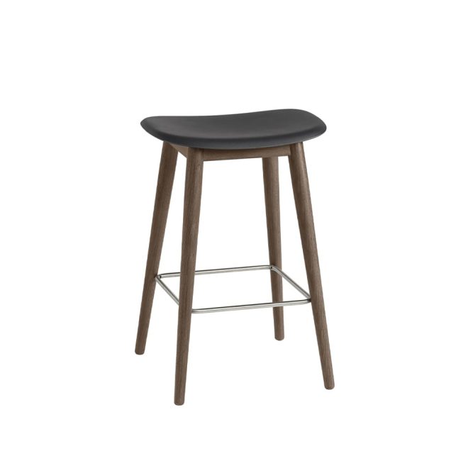 Muuto fiber bar stool barpall 75 cm black-stained d.brown