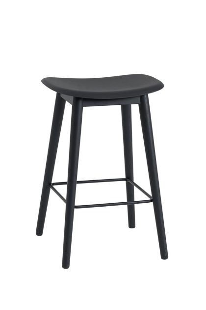 Muuto fiber counter stool barpall 65 cm black-anthratice black