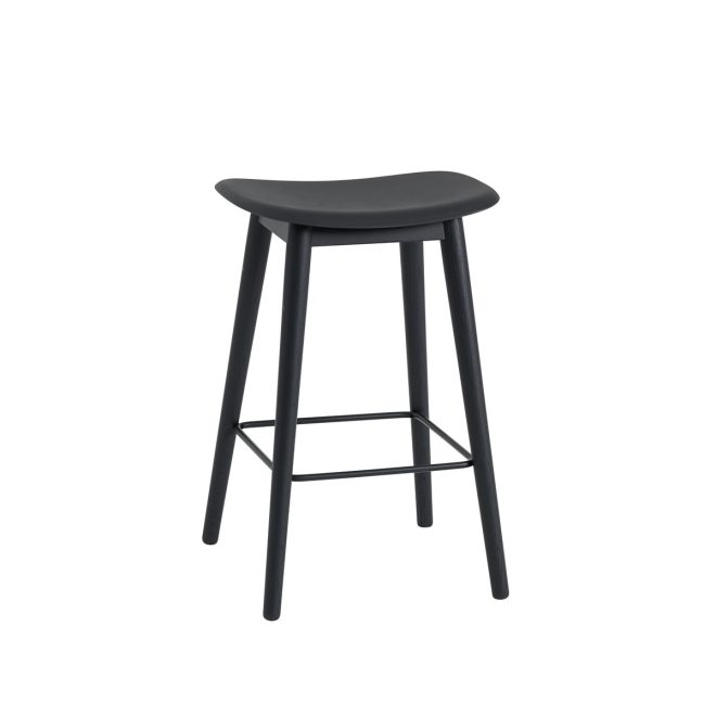 Muuto fiber counter stool barpall 65 cm black-anthratice black