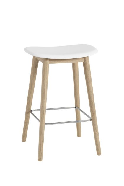 Muuto fiber counter stool barpall 65 cm white-oak