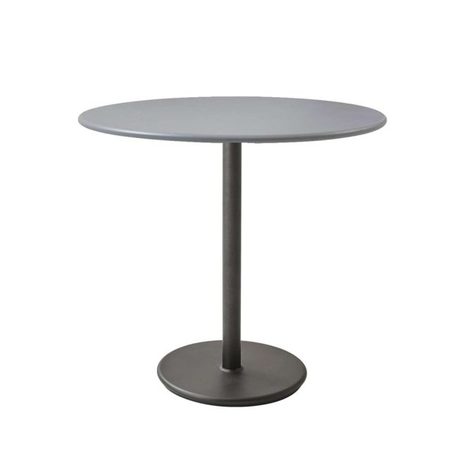 Cane-line go cafébord Ø80 cm light grey-lava grey
