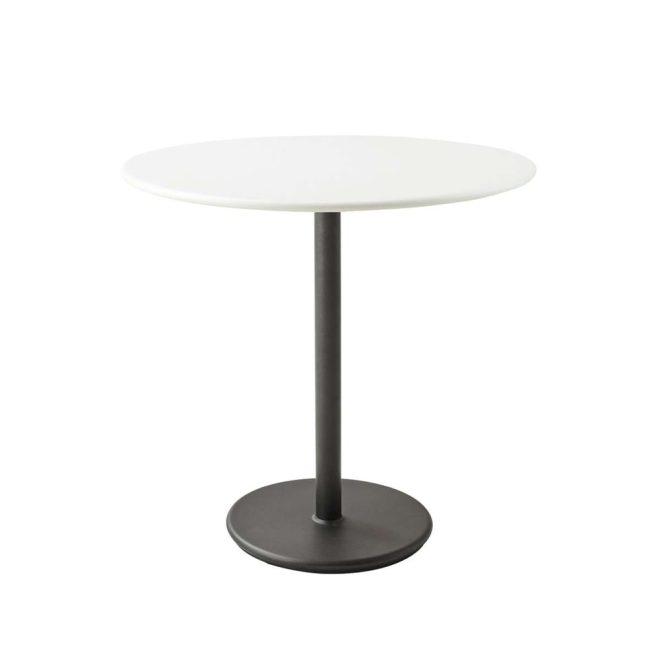 Cane-line go cafébord Ø80 cm white-lava grey