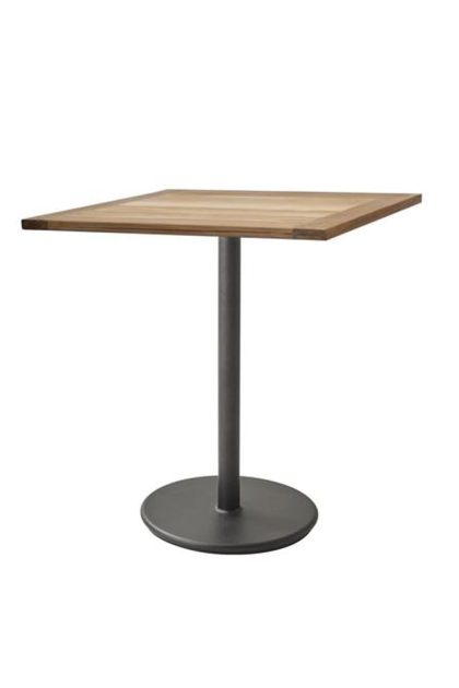 Cane-line go cafébord teak 72x72 cm lava grey stativ