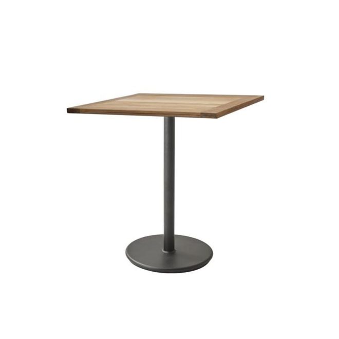 Cane-line go cafébord teak 72x72 cm lava grey stativ