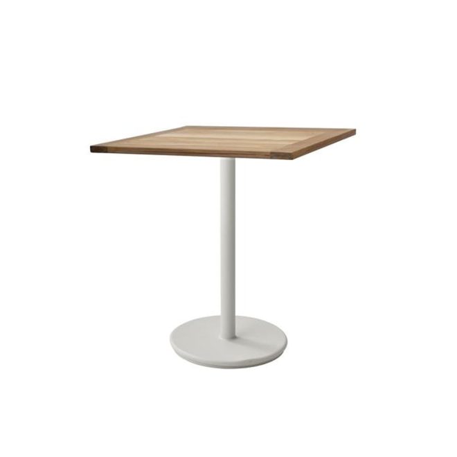 Cane-line go cafébord teak 72x72 cm vitt stativ
