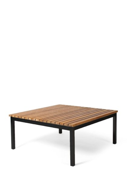 Skargaarden häringe soffbord teak, small, svart stålstativ
