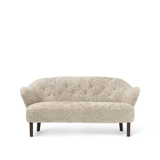 Audo copenhagen ingeborg 2,5-sits soffa fårskinn moonlight-ben ek rökt