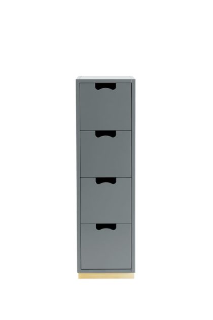 Asplund snö j4 byrå storm grey, björksockel
