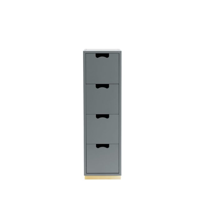 Asplund snö j4 byrå storm grey, björksockel