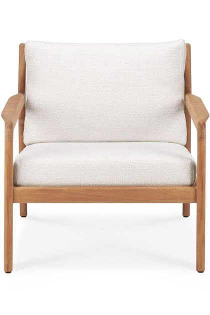 Ethnicraft jack outdoor loungefåtölj teak offwhite