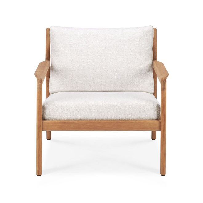 Ethnicraft jack outdoor loungefåtölj teak offwhite