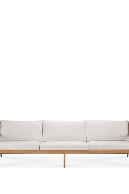 Ethnicraft jack outdoor 3-sits soffa teak offwhite