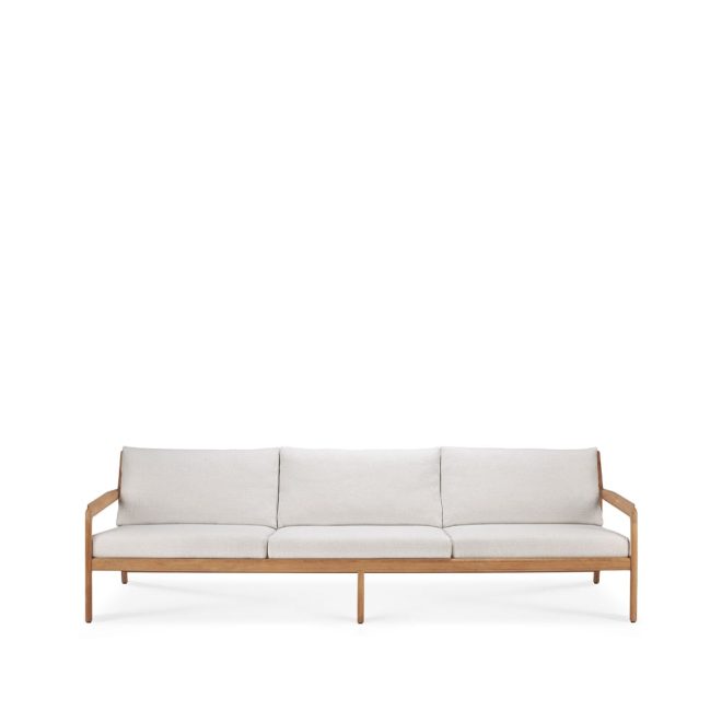 Ethnicraft jack outdoor 3-sits soffa teak offwhite