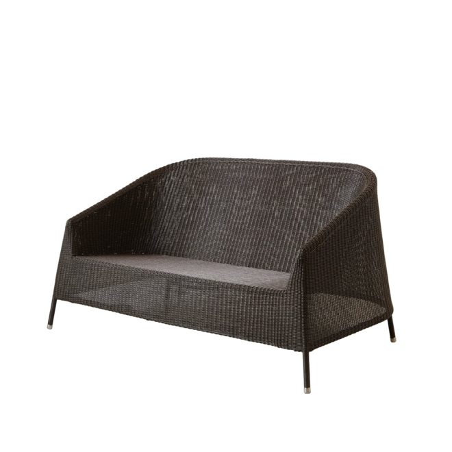 Cane-line kingston loungesoffa 2-sits mocca