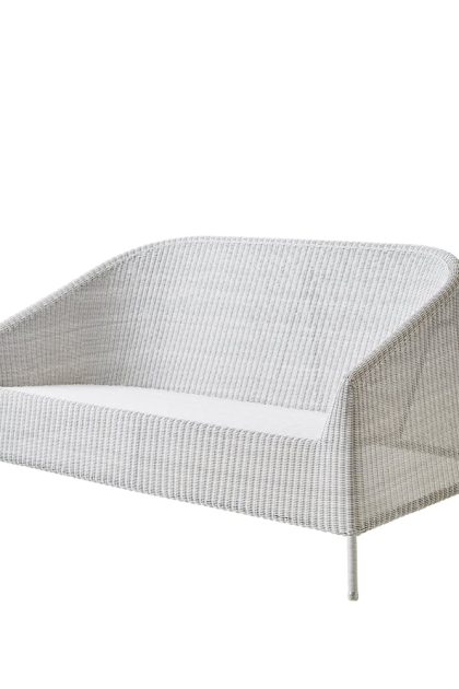 Cane-line kingston loungesoffa 2-sits white grey