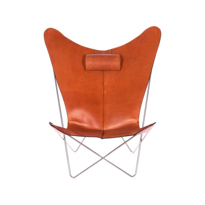 Ox denmarq ks chair fladdermusfåtölj hazelnut-rostfritt stativ