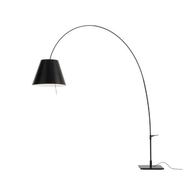 Luceplan lady costanza d13e d golvlampa svart skärm, svartlackerat stativ